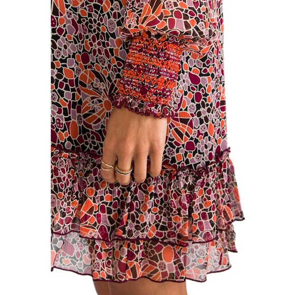 Flora Print Crinkle Chiffon Dress - Picture 5 of 7